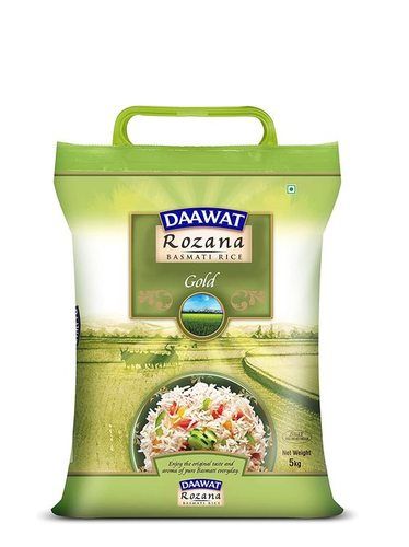 Daawat Rozana Gold Pure And Organic Medium Grain Basmati Rice 5 Kg Admixture (%): 7%