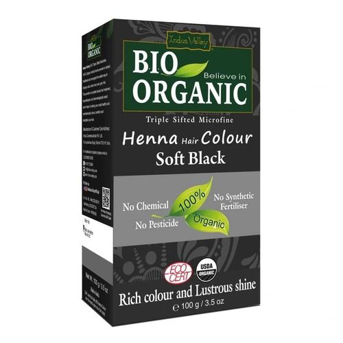 Triple Sifted Microfine 100% Herbal Soft Black Henna Hair Color Powder For Grey Cover Direction: As Per Printed On Pack