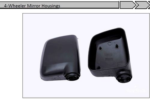 Four Wheeler Side Mirror Housing With Plastic Material And Black Color