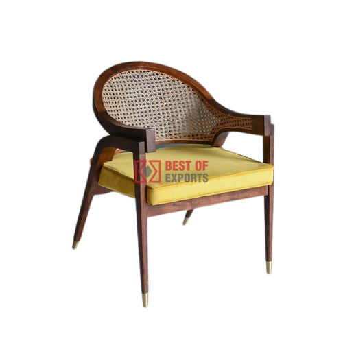 Handmade Wooden Brown Color Indoor Caprass Chair 