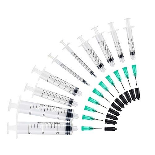 25 Pack Syringes With Blunt Tip, 1/ 2/ 5/ 10/ 30 Ml Syringe With 1/2 Inch Dispensing Needles Medicine Raw Materials