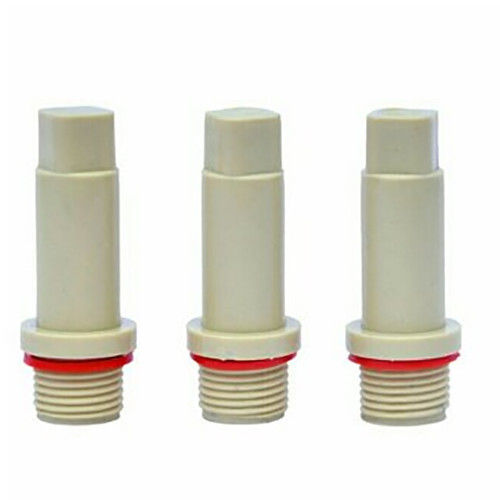 Plastic White 3 Plug Bush for Pipe Fitting