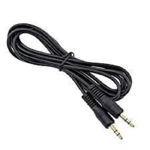 100% Copper Black Color Aux Cable, Flat Conductor Shape