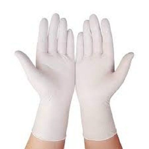 100% Rubber Disposable Surgical White Nitrile Color Hand Gloves