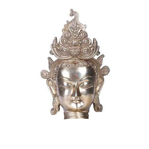 Handmade Brass Tibetan Buddhist Goddess Tara Head Statue JS-T-68