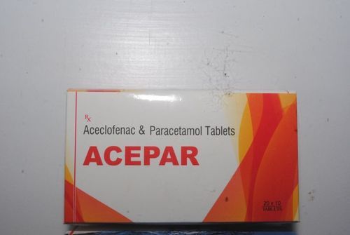 Acepar 100mg Aceclofence And Paracetamol Tablets 20 X 10