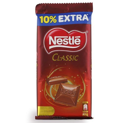  चॉकलेट कलर 10% एक्स्ट्रा क्लासिक चॉकलेट बार, 34g पैक