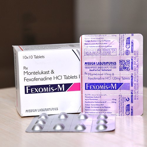 Fexomis M Montelukast और Fexofendine Hci टैबलेट 10mg, 10X10 टैबलेट