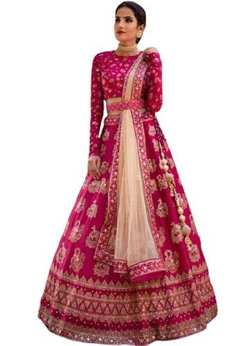 silk Pink Wedding Wear Banarasi Lehenga Choli at Rs 3500 in Delhi