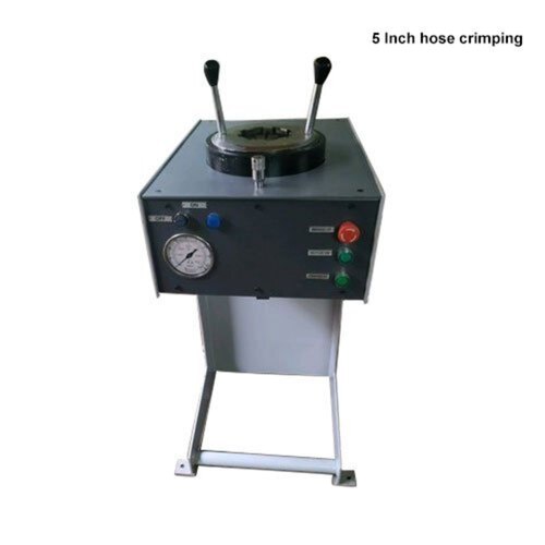 Electric Hydraulic Hose Crimping Machine - Mild Steel Build 5 Hp Power Grey And White Color | Automatic Operation Galvanized Surface Treatment Industrial Usage 1 Year Warranty