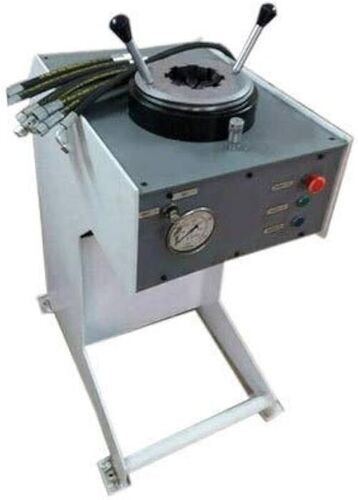 Three Phase Semi-Automatic Mild Steel Industrial Hose Pipe Crimping Machine - Color: Grey