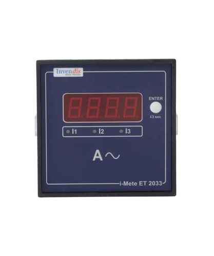 Green And Black Invendis Et-2033 3 Phase Ammeter