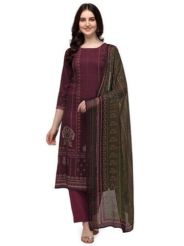 Shop Online Poly Cotton Printed Work Punjabi Suit : 81560 -
