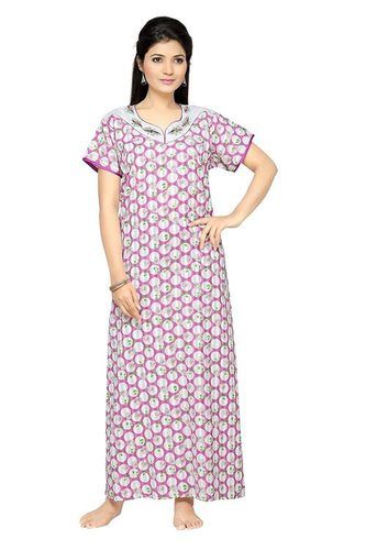 All Pure Cotton Short Sleeves Printed Pattern Ladies Nightey Fabric With S,  M, L, Xxl Size at Best Price in Meerut