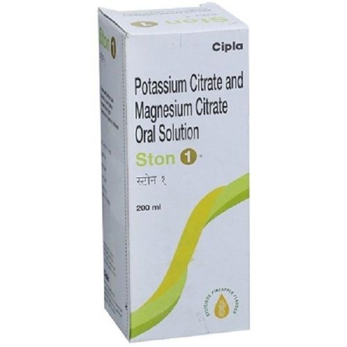 Liquid Ston 1 Potassium Citrate And Magnesium Citrate Oral Solution 200 Ml, Packaging Box