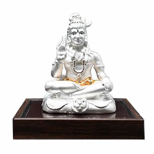 Diesel Generator Shankar Ji Square Silver Shiva Idol For Worship