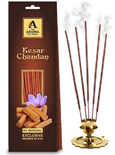 Rich In Aroma Kesar Chandan Saffron Sandal Incense Sticks (Pack Of 1 X 30 Sticks)