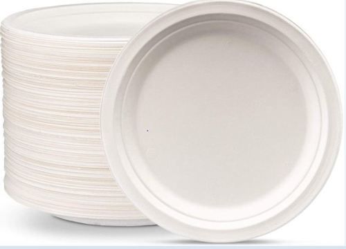 100% Natural Compostable Eco Friendly Safe and Hygienic Disposable Round Plates
