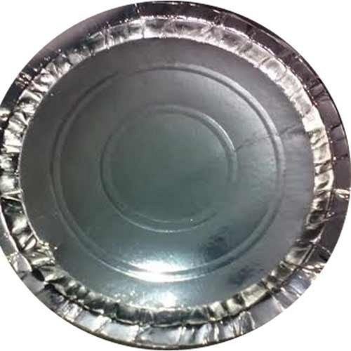 Sliver Coated Paper Eco Friendly Round Shaped Disposable Plates for Parties
