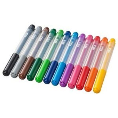 Smooth Writing Easy To Hold Colorful Sparkling Glitter Pen For Drawing (12 Piece)