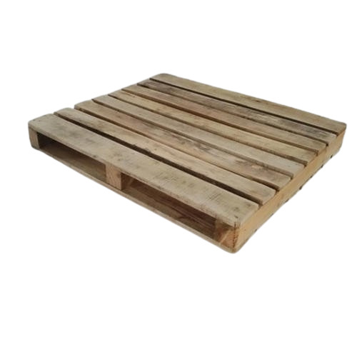 Wooden Pallet - 2-Way Rectangular Pine Wood 200 Kg Load Capacity Natural Color Light Weight and Durable Reusable Design