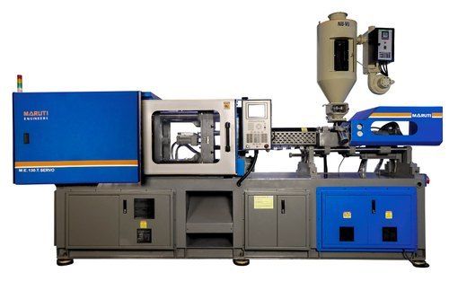 Blue Three Phase Semi-Automatic Horizontal Plastic Injection Moulding Machine