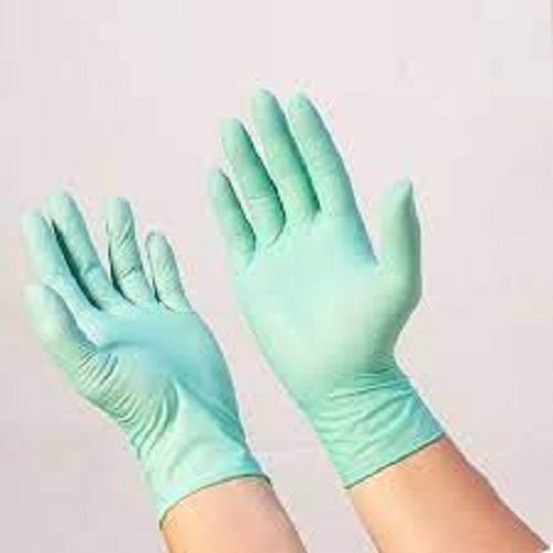 Green Color Disposable And Surgical Sterile Free Latex Examination Gloves