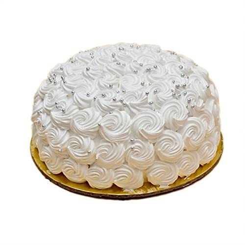 100% Pure and Fresh Vanilla Cake Half Kg Birthday and Anniversary Cake
