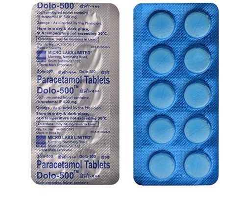 Dolo 500 Mg Paracetamol Tablet, 15 Tablets In One Strip