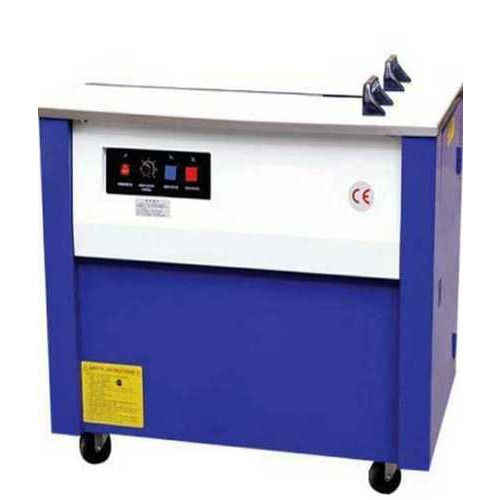 Metal Blue And White Semi Automatic Box Strapping Machine For Packaging, 240 Vac