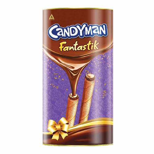 Candyman Fantastik Treat Pack Choco Wafer Rolls Tasty Delicious Chocolate 200G Pack Size: Pla