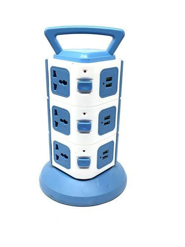 3 Layers With 9 Eu Outlets And 6 Ports 2.1a USB Smart Power Sockets, Overload Protector