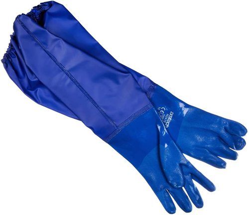 Blue Amtech N2415 Pvc Pond And Drain Gloves Xl Long And Certified For Protective