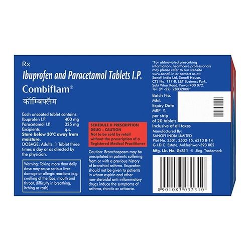 Combiflam Ibuprofen And Paracetamol Tablets I.p