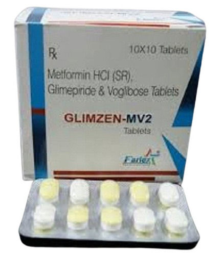 Medicine Grade Pharmaceutical Allopathic Glimzen Mv2 Metformin HCL Tablets