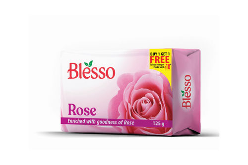 Skin-Friendly Blesso 100% Herbal Rose Extract Deodorant Bath Soap For Personal And Hotel Use