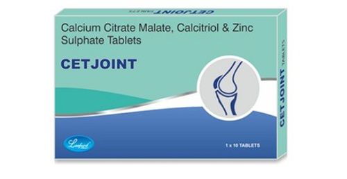 Cetjoint Calcium, Calcitriol And Zinc Sulphate Tablets, 1x10 Blister Pack