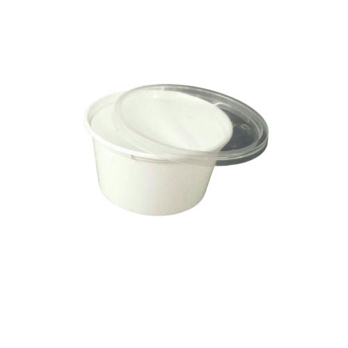 250 ML White Round Disposable Plastic Container