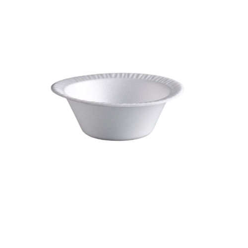 White Plain Round Disposable Thermocol Bowl