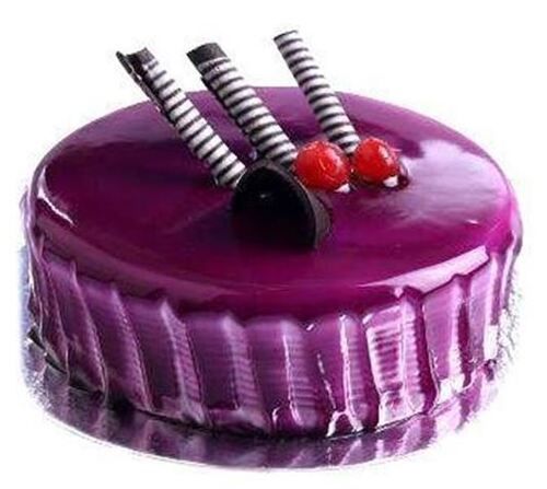 Delicious And Tasty No Added Artificial Flavor Round Fresh Blueberry Cake