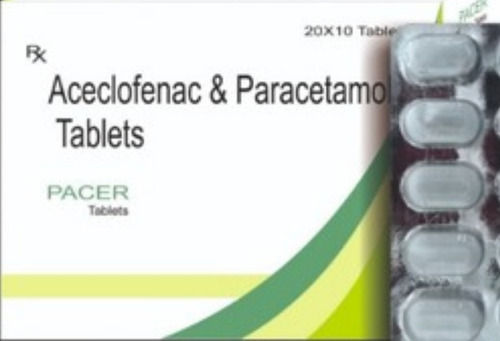 Aceclofenac And Paracetamol Tablets, Pack Of 20x10 Tablets 