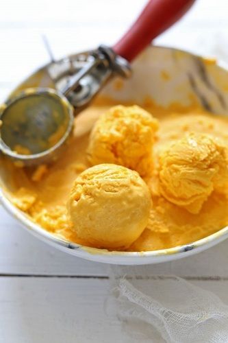 Delicious And Yummy Mango Flavored Ice- Cream Made With Condensed Milk And Mango