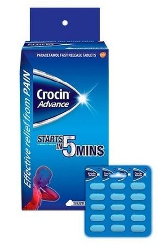 Crocin Advance Tablet 1 X 15 Tablets, (Start in 5 Minutes)