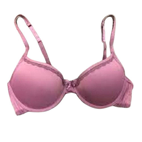 Push-Up Lycra Cotton Women Full Coverage Non Padded Lace Pink Bra, Plain at  Rs 95/piece in New Delhi