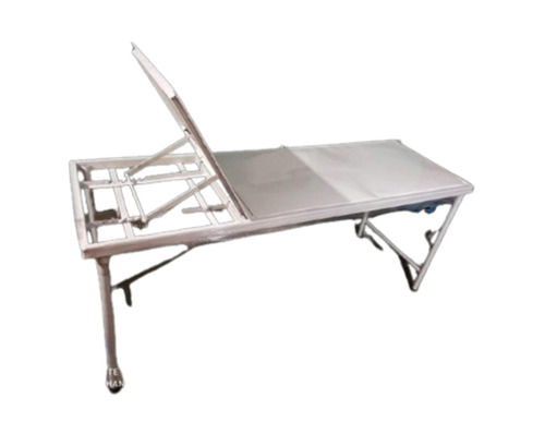 White Powder Coated Rectangle Portable Stainless Steel Patient Hospital Bed