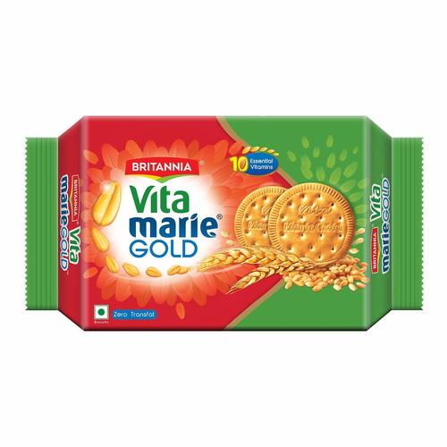 100% Healthy Crispy And Crunchy Round Britannia Vita Marie Gold Biscuits