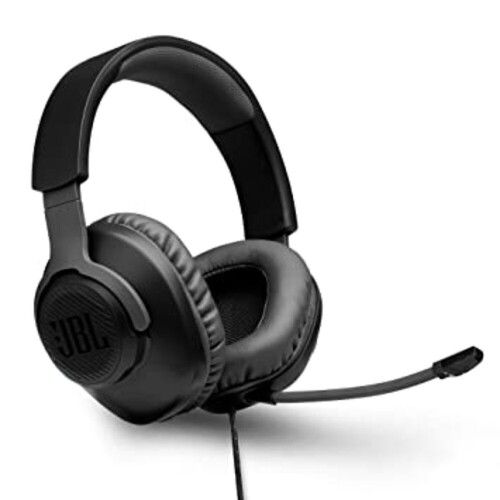 Black Wired Over Ear Gaming Headset With Mic