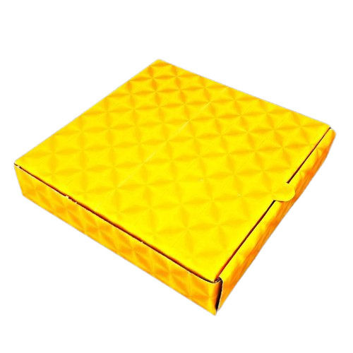 8*8*1.4 Inch Square Printed Yellow Pizza Box Pack of 100 Pieces