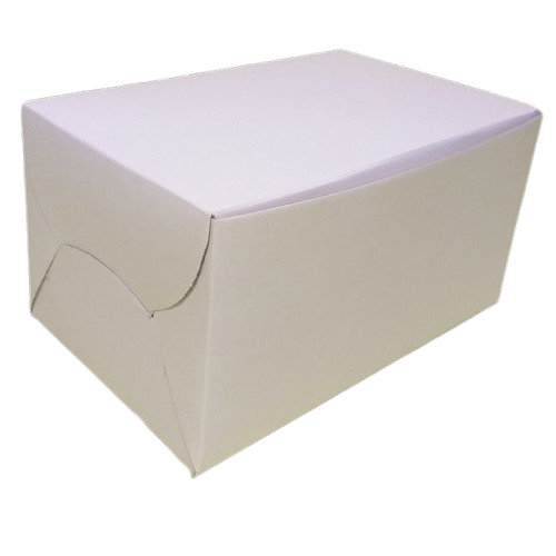 Rectangular Plain Pastry Box - Color: White