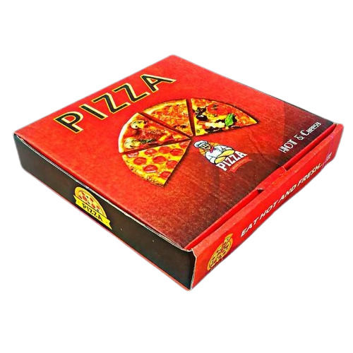 Square Printed Corrugated Pizza Box Pack Of 100 Pieces Length: 8 Inch (In)